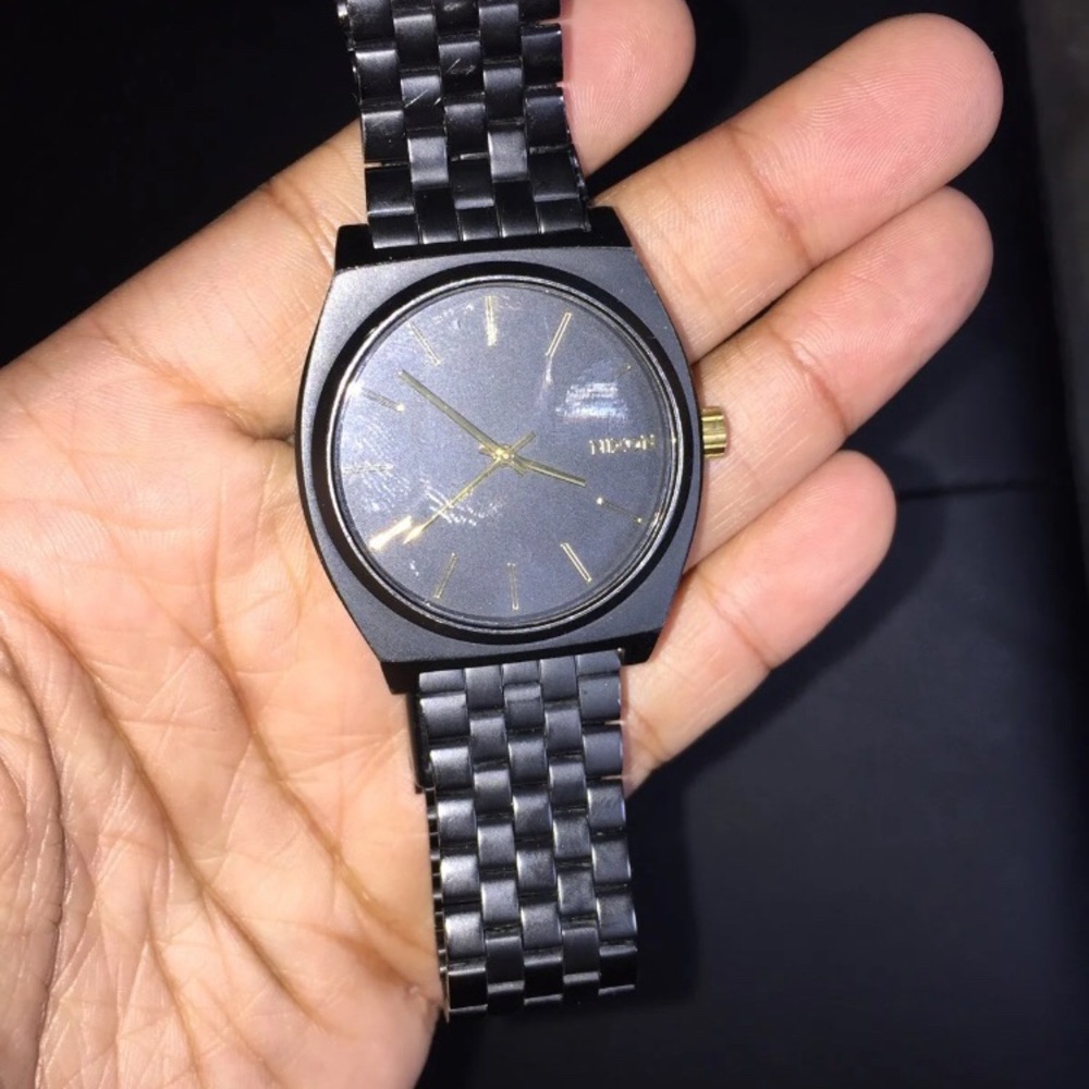 Black & Gold Nixon Watch